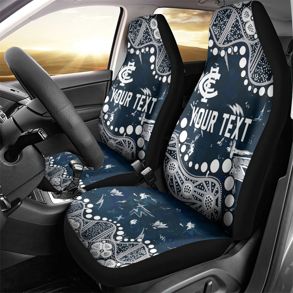 Personalized Carlton Blues Car Seat Cover Aboriginal Pattern with Graffiti Style