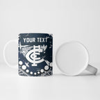 Personalized Carlton Blues Ceramic Mug Aboriginal Pattern with Graffiti Style