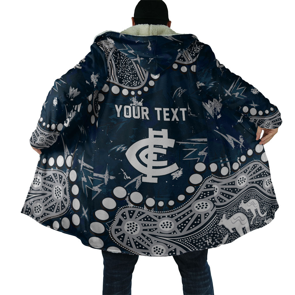 Personalized Carlton Blues Cloak Aboriginal Pattern with Graffiti Style