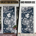 Personalized Carlton Blues Door Cover Aboriginal Pattern with Graffiti Style