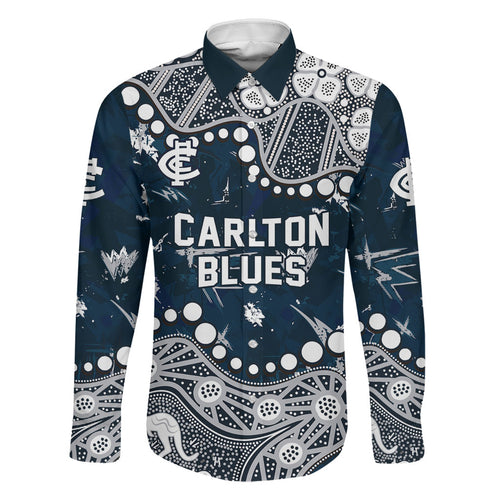 Personalized Carlton Blues Family Matching Mermaid Dress and Hawaiian Shirt Aboriginal Pattern with Graffiti Style
