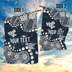 Personalized Carlton Blues Garden Flag Aboriginal Pattern with Graffiti Style