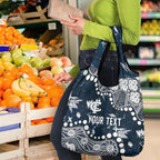 Personalized Carlton Blues Grocery Bag Aboriginal Pattern with Graffiti Style