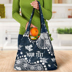 Personalized Carlton Blues Grocery Bag Aboriginal Pattern with Graffiti Style