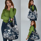 Personalized Carlton Blues Grocery Bag Aboriginal Pattern with Graffiti Style