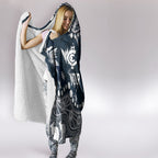 Personalized Carlton Blues Hooded Blanket Aboriginal Pattern with Graffiti Style