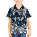 Personalized Carlton Blues Kid Hawaiian Shirt Aboriginal Pattern with Graffiti Style