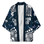 Personalized Carlton Blues Kimono Aboriginal Pattern with Graffiti Style
