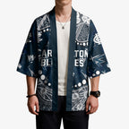 Personalized Carlton Blues Kimono Aboriginal Pattern with Graffiti Style