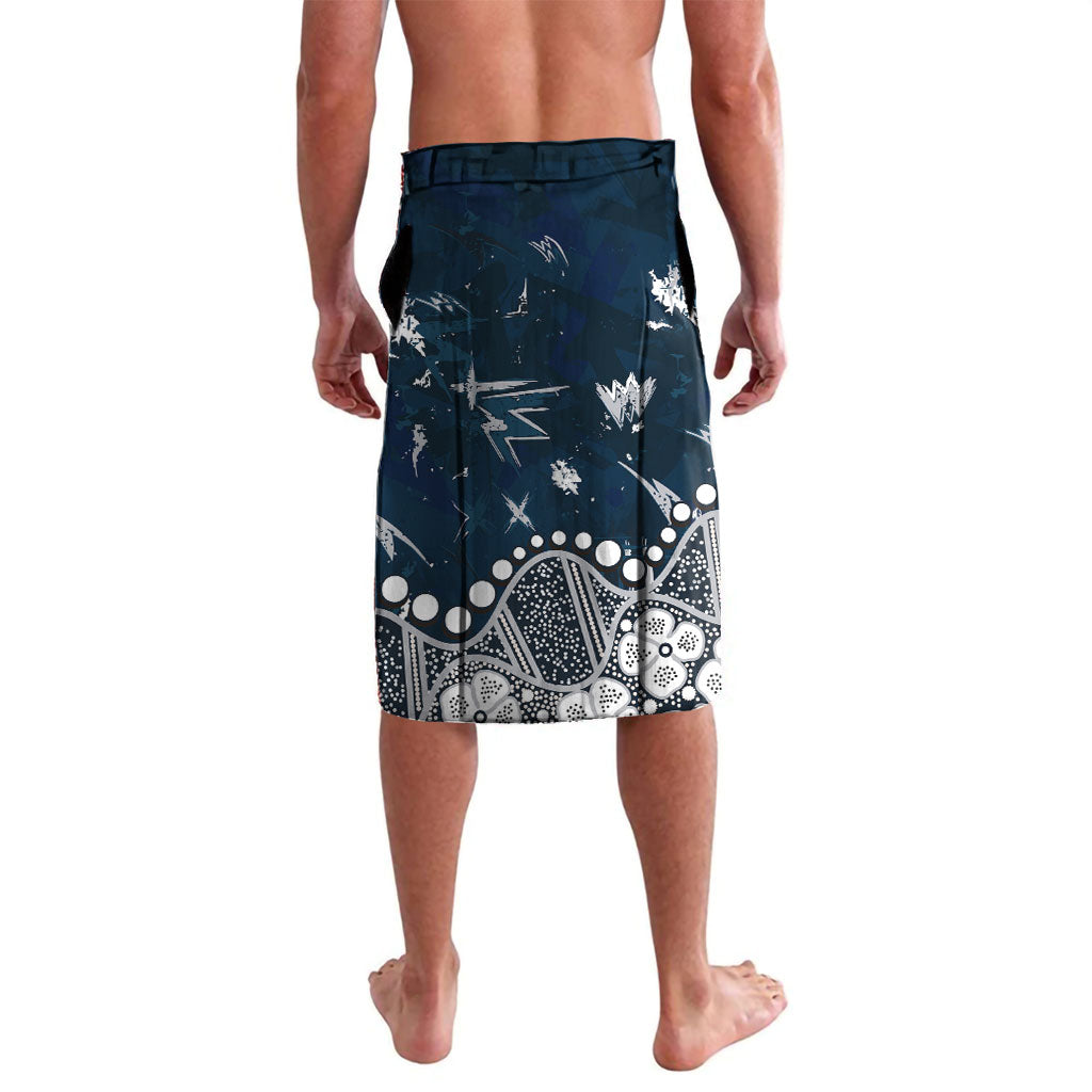 Personalized Carlton Blues Lavalava Aboriginal Pattern with Graffiti Style
