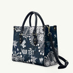 Personalized Carlton Blues Leather Bag Aboriginal Pattern with Graffiti Style