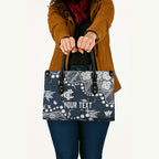 Personalized Carlton Blues Leather Bag Aboriginal Pattern with Graffiti Style
