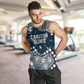 Personalized Carlton Blues Men Tank Top Aboriginal Pattern with Graffiti Style
