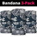 Personalized Carlton Blues Neck Gaiter Aboriginal Pattern with Graffiti Style