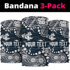 Personalized Carlton Blues Neck Gaiter Aboriginal Pattern with Graffiti Style