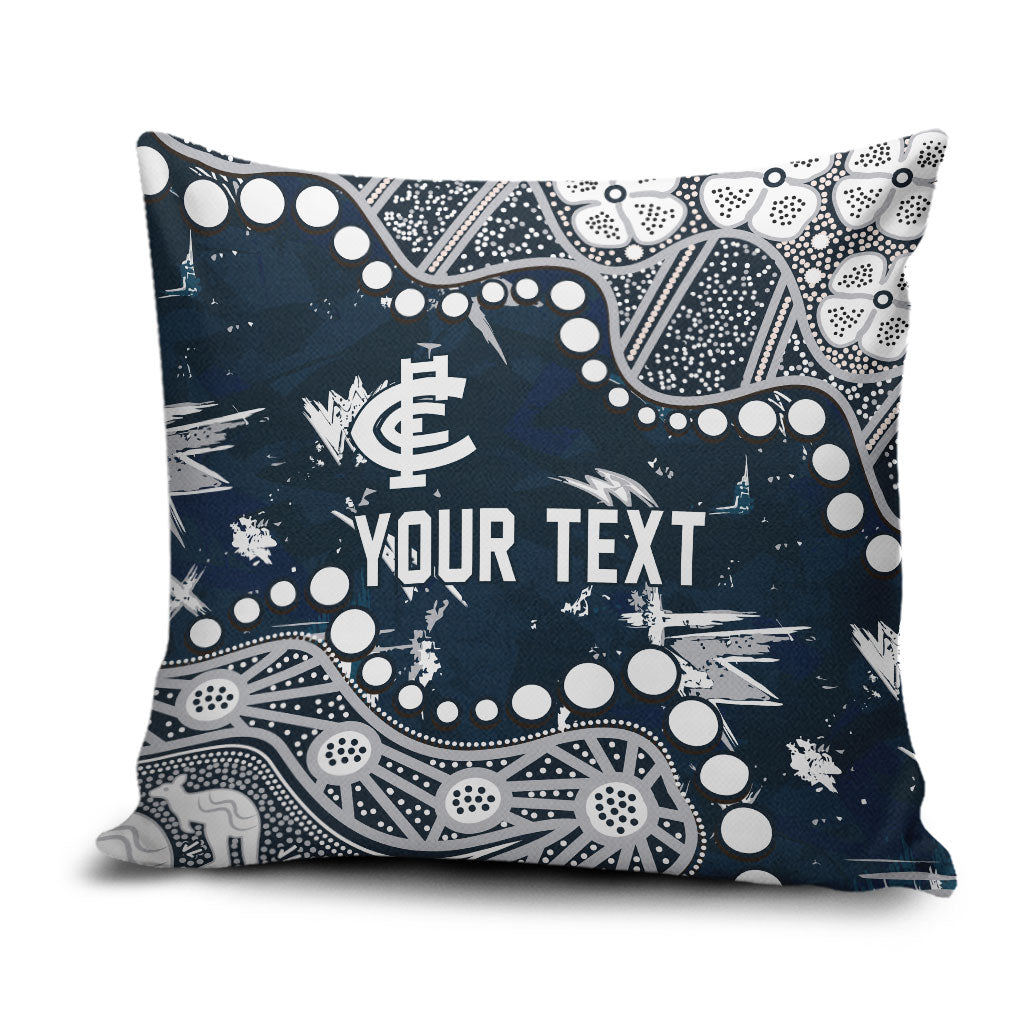 Personalized Carlton Blues Pillow Cover Aboriginal Pattern with Graffiti Style