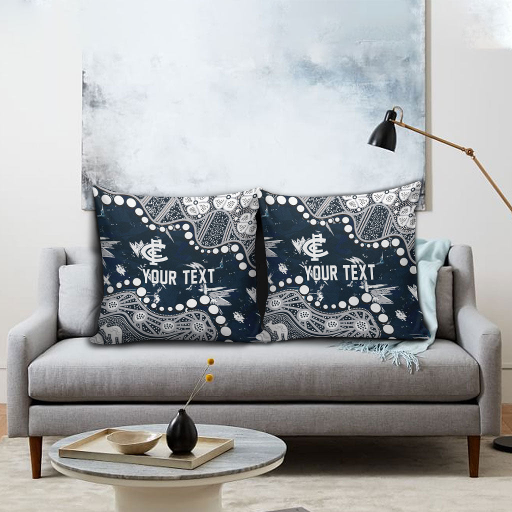 Personalized Carlton Blues Pillow Cover Aboriginal Pattern with Graffiti Style