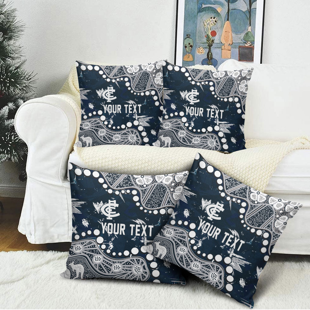 Personalized Carlton Blues Pillow Cover Aboriginal Pattern with Graffiti Style