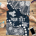 Personalized Carlton Blues Puzzle Aboriginal Pattern with Graffiti Style