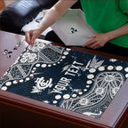 Personalized Carlton Blues Puzzle Aboriginal Pattern with Graffiti Style