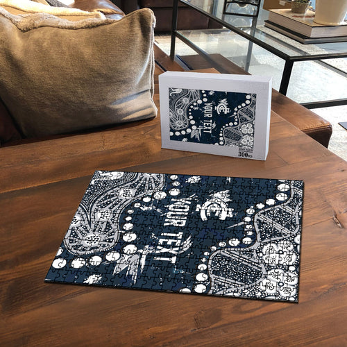 Personalized Carlton Blues Puzzle Aboriginal Pattern with Graffiti Style