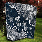 Personalized Carlton Blues Quilt Aboriginal Pattern with Graffiti Style