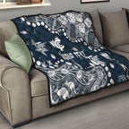 Personalized Carlton Blues Quilt Aboriginal Pattern with Graffiti Style