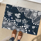 Personalized Carlton Blues Rubber Doormat Aboriginal Pattern with Graffiti Style