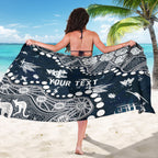 Personalized Carlton Blues Sarong Aboriginal Pattern with Graffiti Style