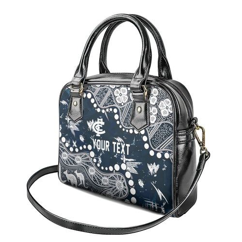 Personalized Carlton Blues Shoulder Handbag Aboriginal Pattern with Graffiti Style