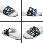 Personalized Carlton Blues Slide Sandals Aboriginal Pattern with Graffiti Style