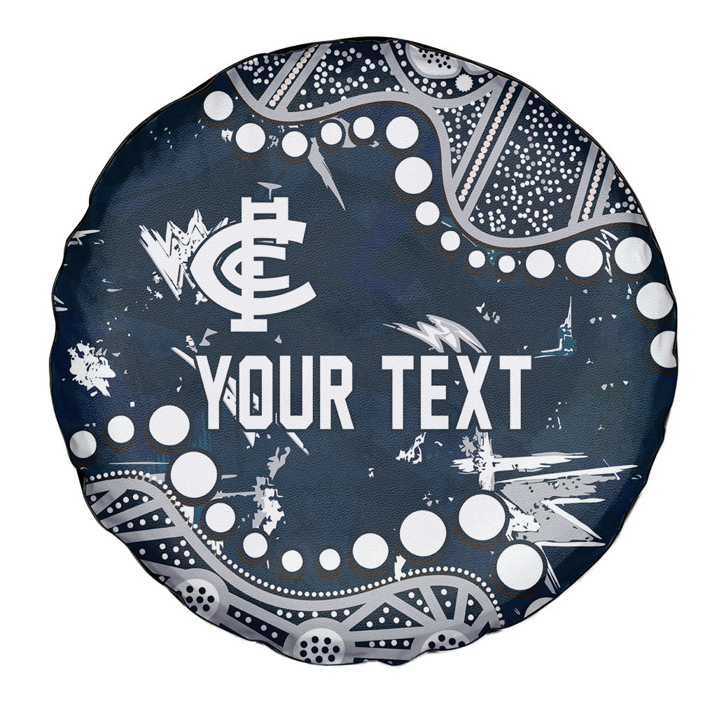Personalized Carlton Blues Spare Tire Cover Aboriginal Pattern with Graffiti Style