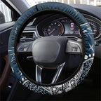 Carlton Blues Steering Wheel Cover Aboriginal Pattern with Graffiti Style