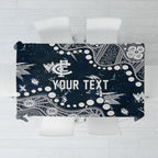 Personalized Carlton Blues Tablecloth Aboriginal Pattern with Graffiti Style