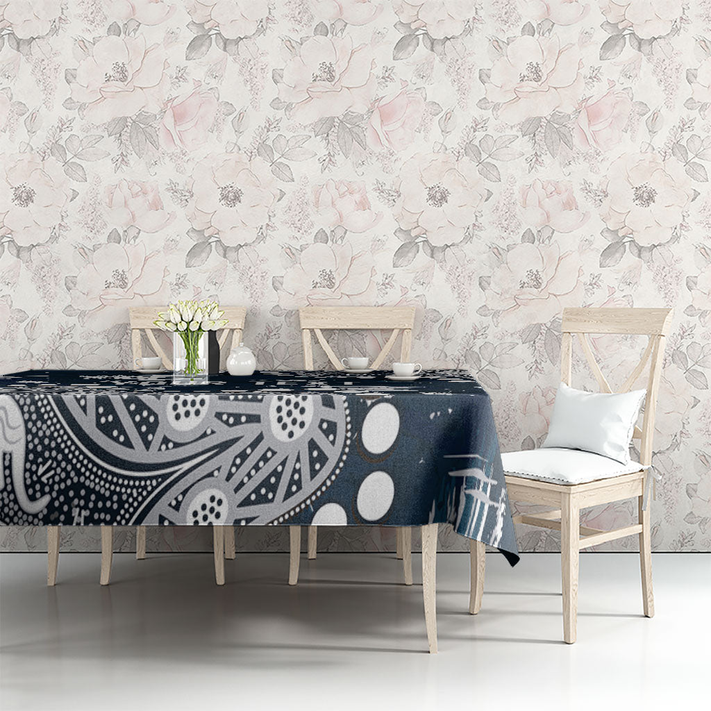 Personalized Carlton Blues Tablecloth Aboriginal Pattern with Graffiti Style