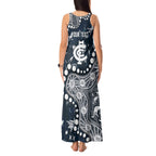 Personalized Carlton Blues Tank Maxi Dress Aboriginal Pattern with Graffiti Style