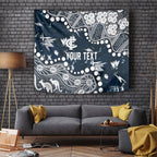 Personalized Carlton Blues Tapestry Aboriginal Pattern with Graffiti Style