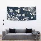 Personalized Carlton Blues Tapestry Aboriginal Pattern with Graffiti Style