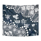Personalized Carlton Blues Tapestry Aboriginal Pattern with Graffiti Style