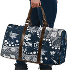 Personalized Carlton Blues Travel Bag Aboriginal Pattern with Graffiti Style