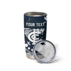 Personalized Carlton Blues Tumbler Cup Aboriginal Pattern with Graffiti Style