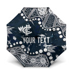Personalized Carlton Blues Umbrella Aboriginal Pattern with Graffiti Style