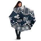 Personalized Carlton Blues Umbrella Aboriginal Pattern with Graffiti Style