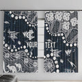 Personalized Carlton Blues Window Curtain Aboriginal Pattern with Graffiti Style