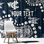 Personalized Carlton Blues Window Curtain Aboriginal Pattern with Graffiti Style