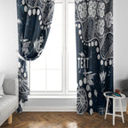 Personalized Carlton Blues Window Curtain Aboriginal Pattern with Graffiti Style