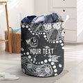 Personalized Collingwood Magpies Laundry Basket Aboriginal Pattern with Graffiti Style