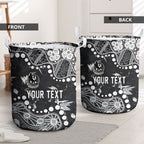 Personalized Collingwood Magpies Laundry Basket Aboriginal Pattern with Graffiti Style