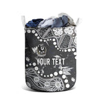 Personalized Collingwood Magpies Laundry Basket Aboriginal Pattern with Graffiti Style
