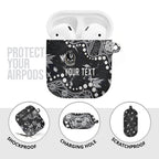 Personalized Collingwood Magpies AirPods Case Aboriginal Pattern with Graffiti Style